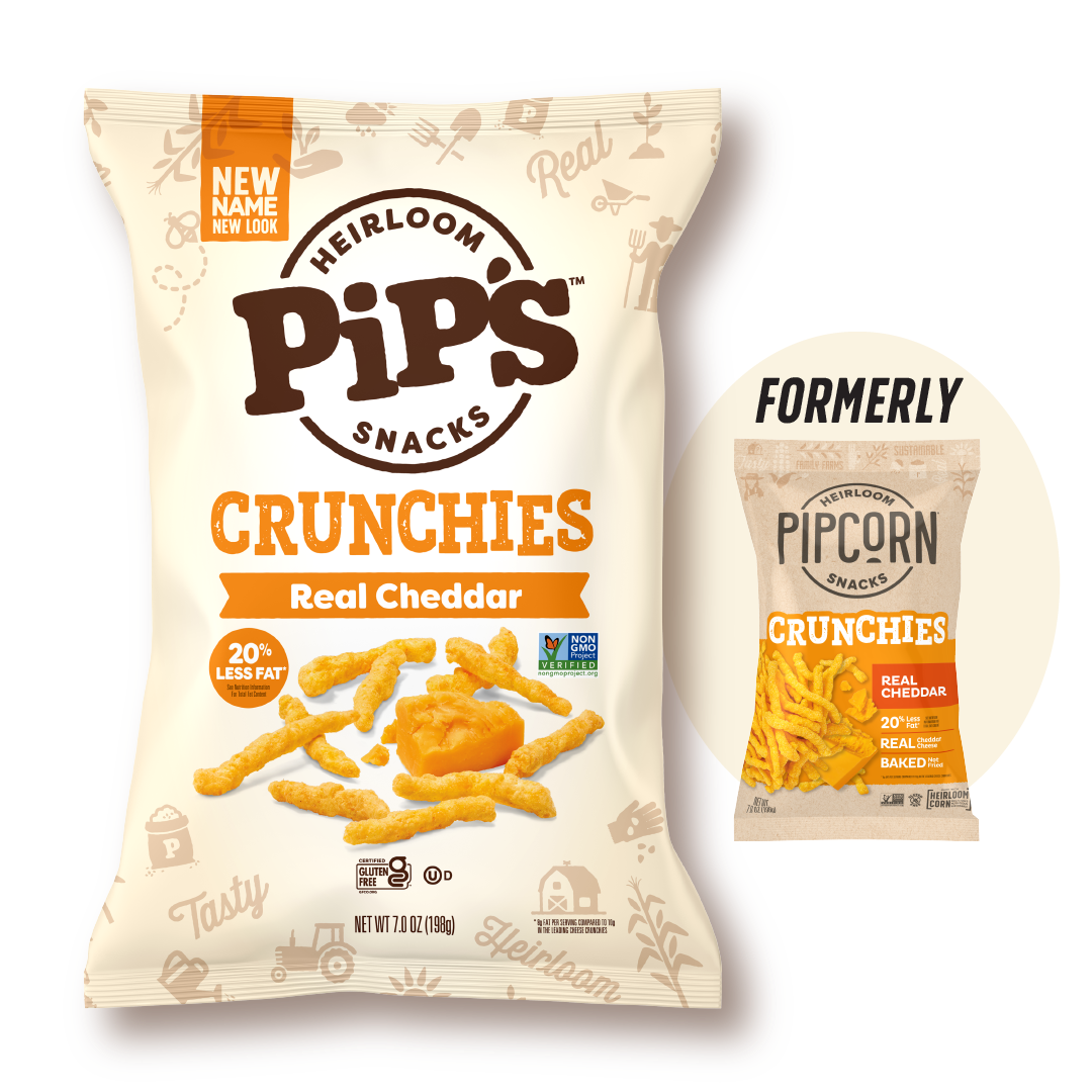 Cheddar Crunchies, 7.0oz- Pip's Heirloom Snacks