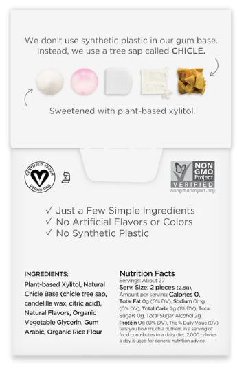 Simply Gum - Sugar Free Bubble Gum Natural Chewing Gum - Bulk Pack
