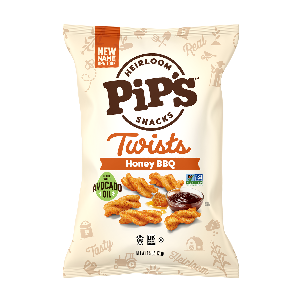 Pip's Heirloom Snacks - Honey BBQ Twists 4.5 Oz