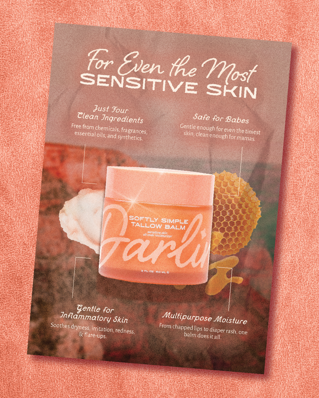 Darlin' Skincare - Unscented Tallow Moisturizer - Sensitive Skin, Baby Skincare