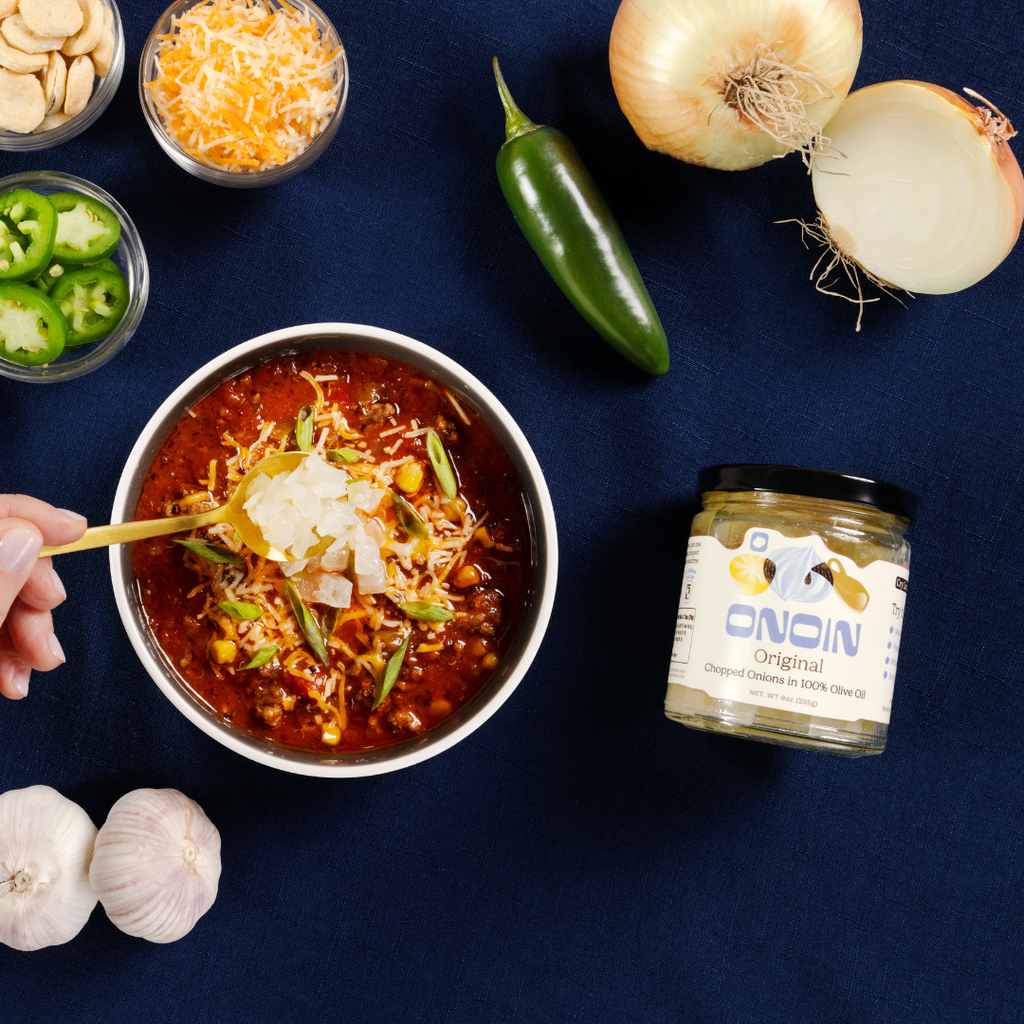 ONOIN - Chopped Onions in Olive Oil -  Gourmet Condiment & Sauce