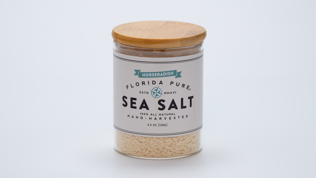 Flaked Sea Salt- Horseradish Infused All Natural-Florida Pure Sea Salt