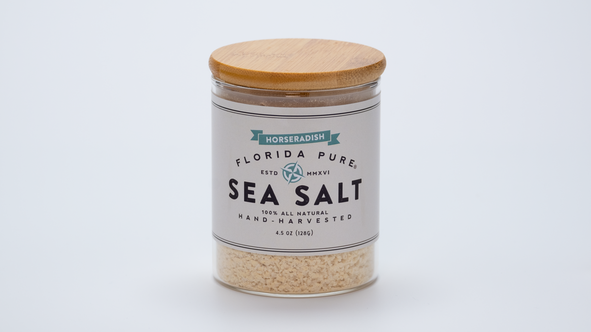 Flaked Sea Salt- Horseradish Infused All Natural-Florida Pure Sea Salt