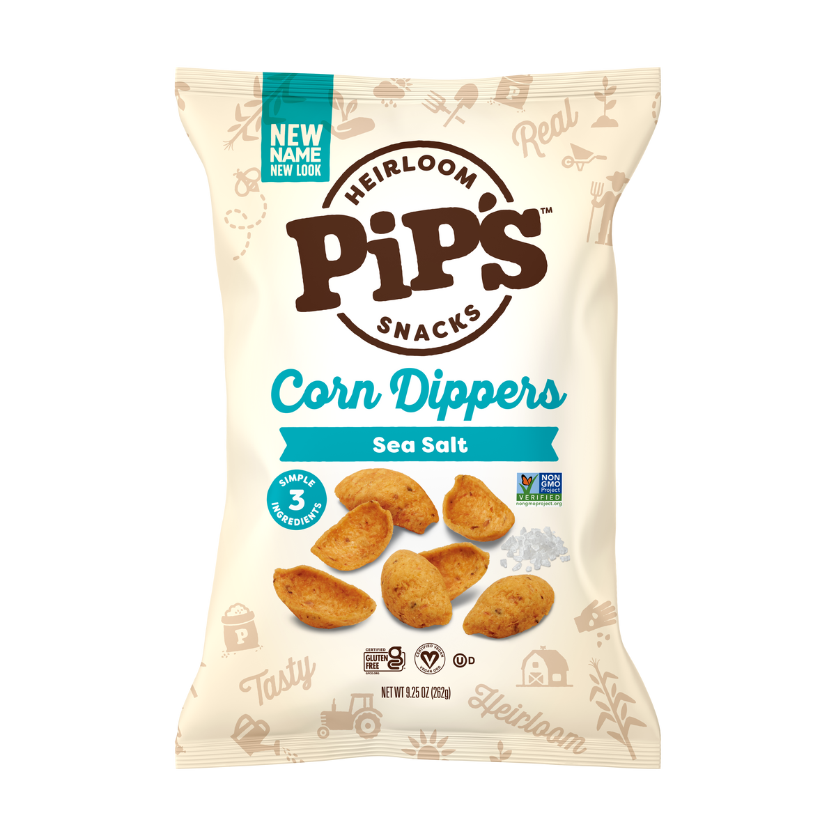 Pip's Heirloom Snacks - Sea Salt Corn Dippers 9.25 Oz