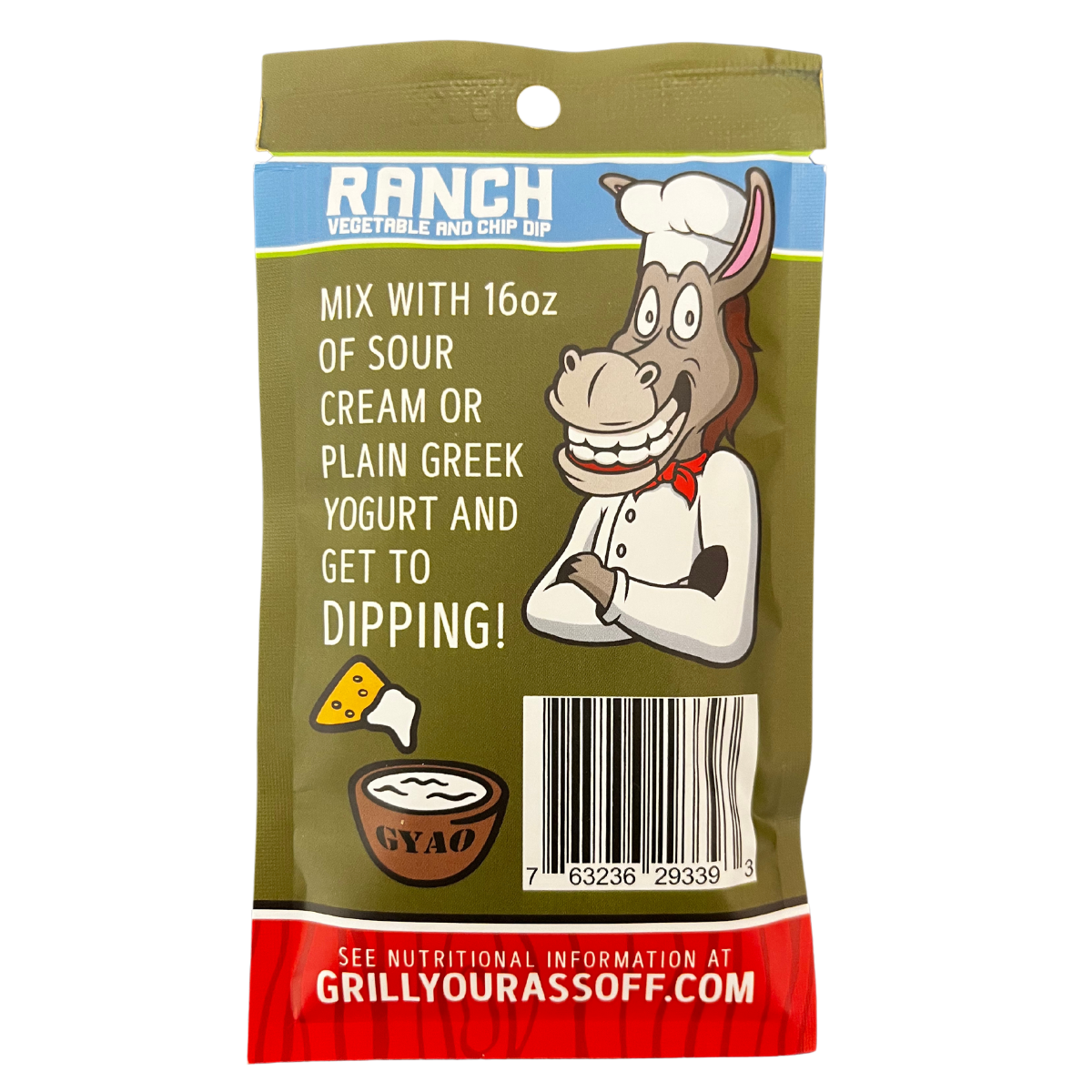 Grill Your Ass Off - Ranch Dip - Spice, Mix