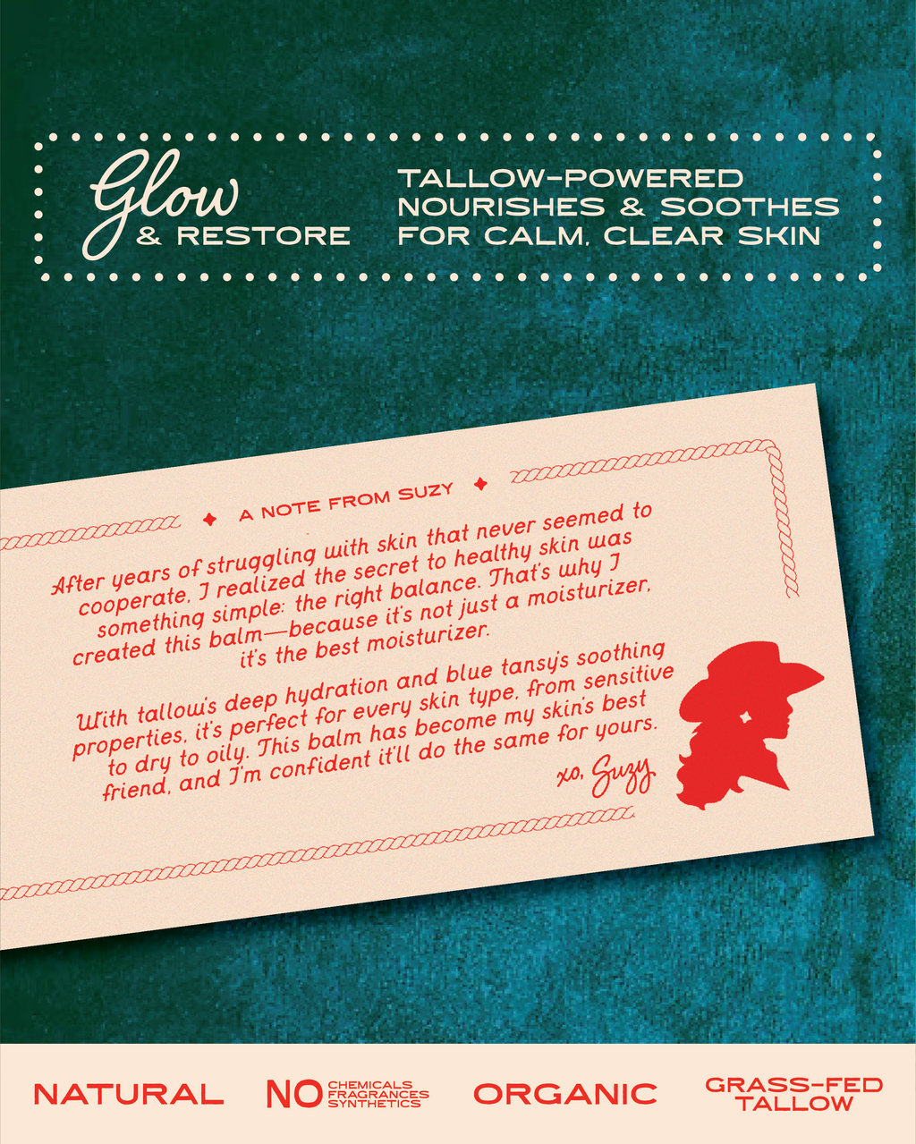 Darlin' Skincare - Tallow Face Balm | Natural Blue Tansy Skincare Moisturizer