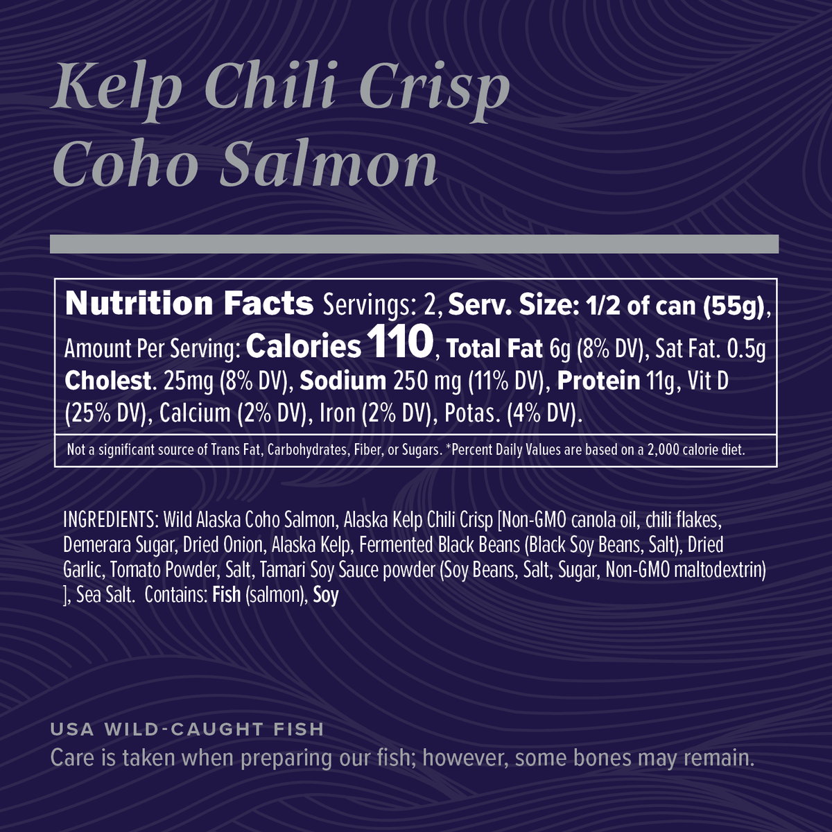 Shelf Break - Kelp Chili Crisp Wild Alaska Coho Salmon 3.9oz Can