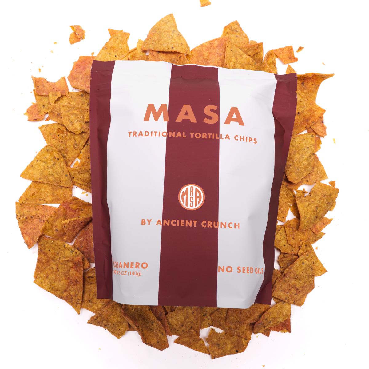 Cobanero, 5oz Bag MASA Tortilla Chips - Ancient Crunch