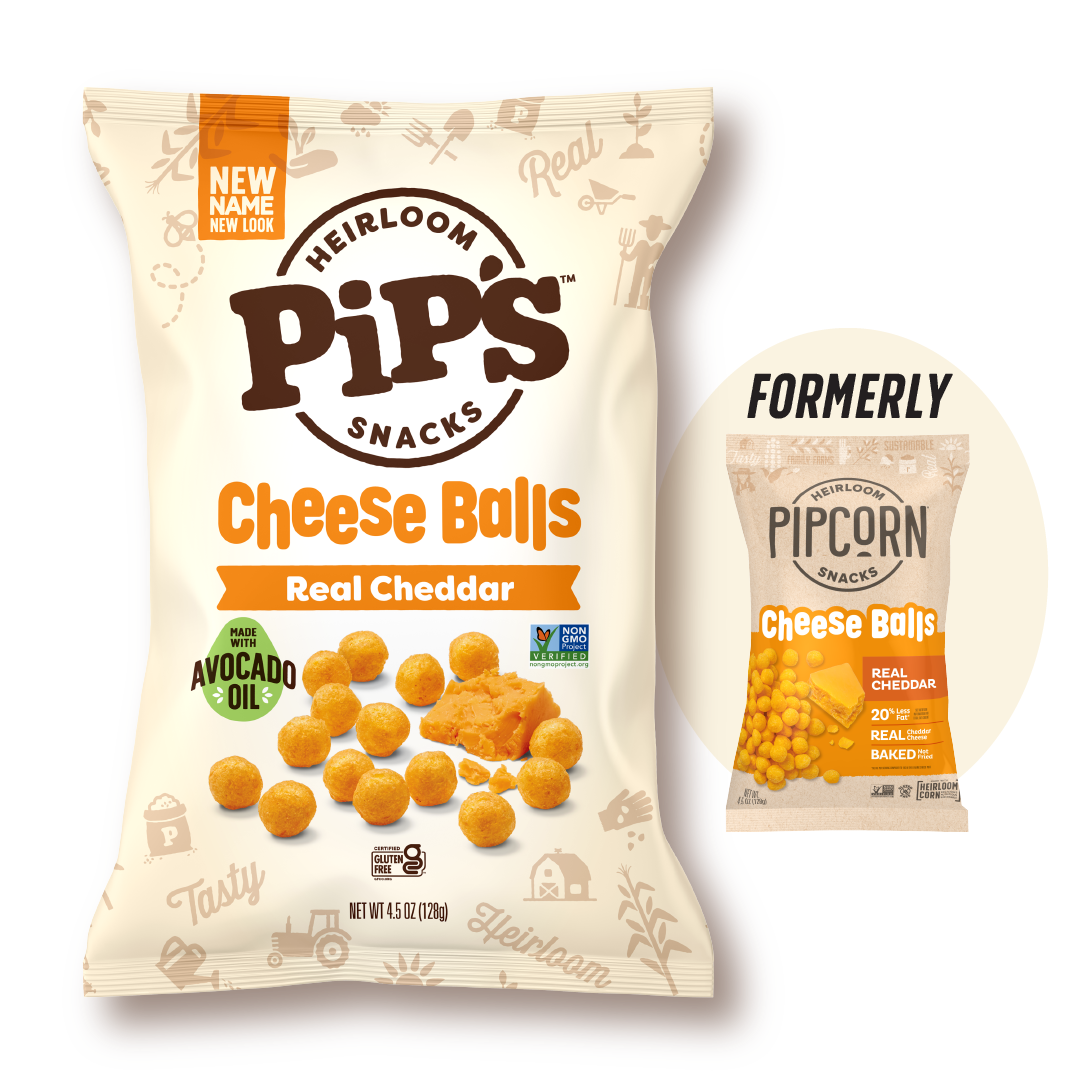 Pip's Heirloom Snacks - Cheddar Cheese Balls, 4.5oz