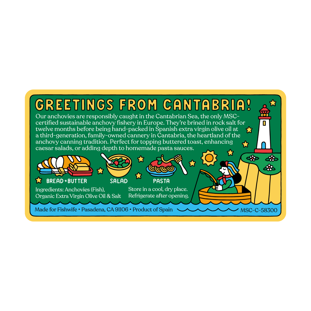 Fishwife - Cantabrian Anchovies in Extra Virgin Olive Oil