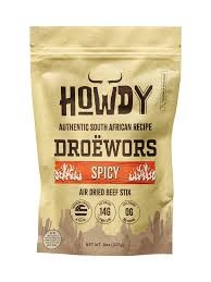 Howdy Spicy Droëwors 8oz