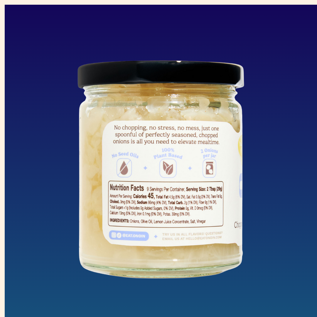 ONOIN - Chopped Onions in Olive Oil -  Gourmet Condiment & Sauce