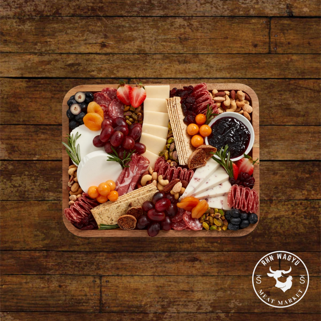 Farberware Acacia Cutting Board with white handles