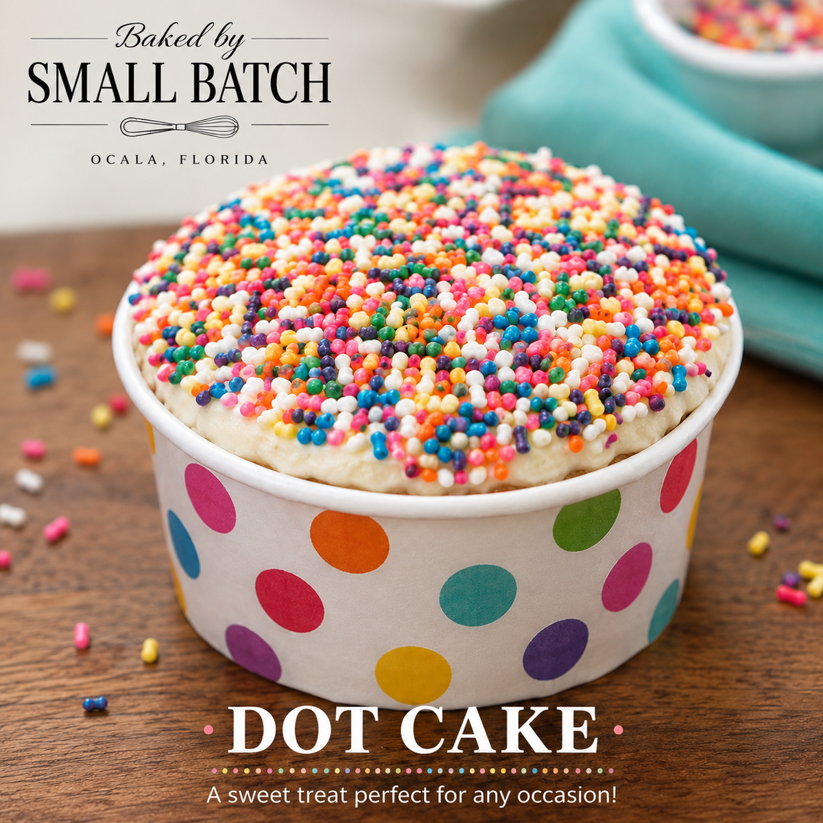 Baked by Small Batch- Dot Cake