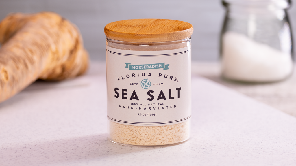 Flaked Sea Salt- Horseradish Infused All Natural-Florida Pure Sea Salt