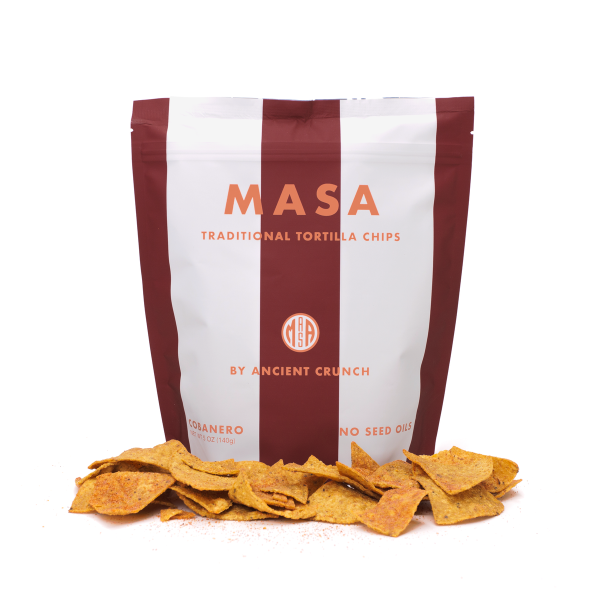 Cobanero, 5oz Bag MASA Tortilla Chips - Ancient Crunch