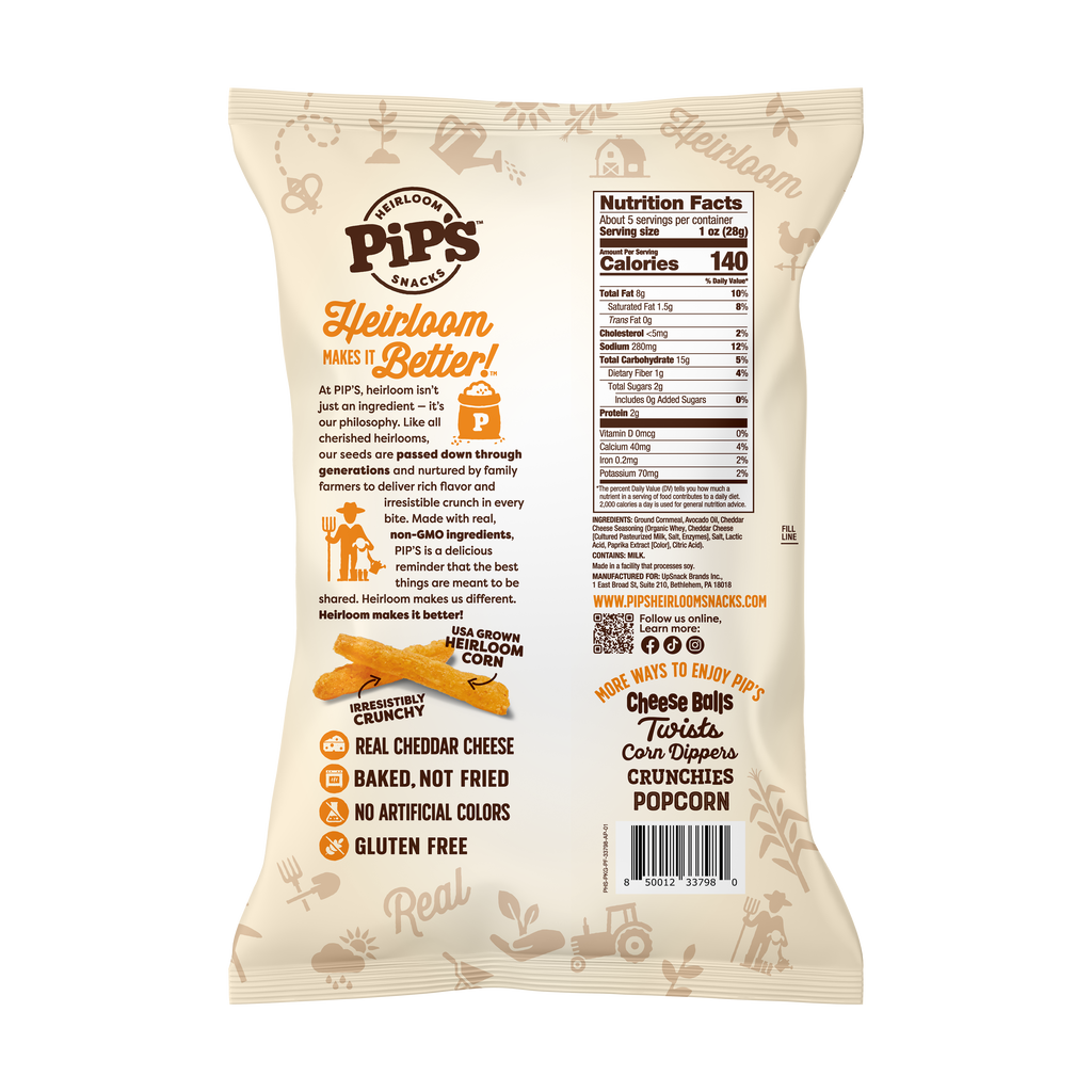 Pip's Heirloom Snacks - Cheddar Fries, 5oz