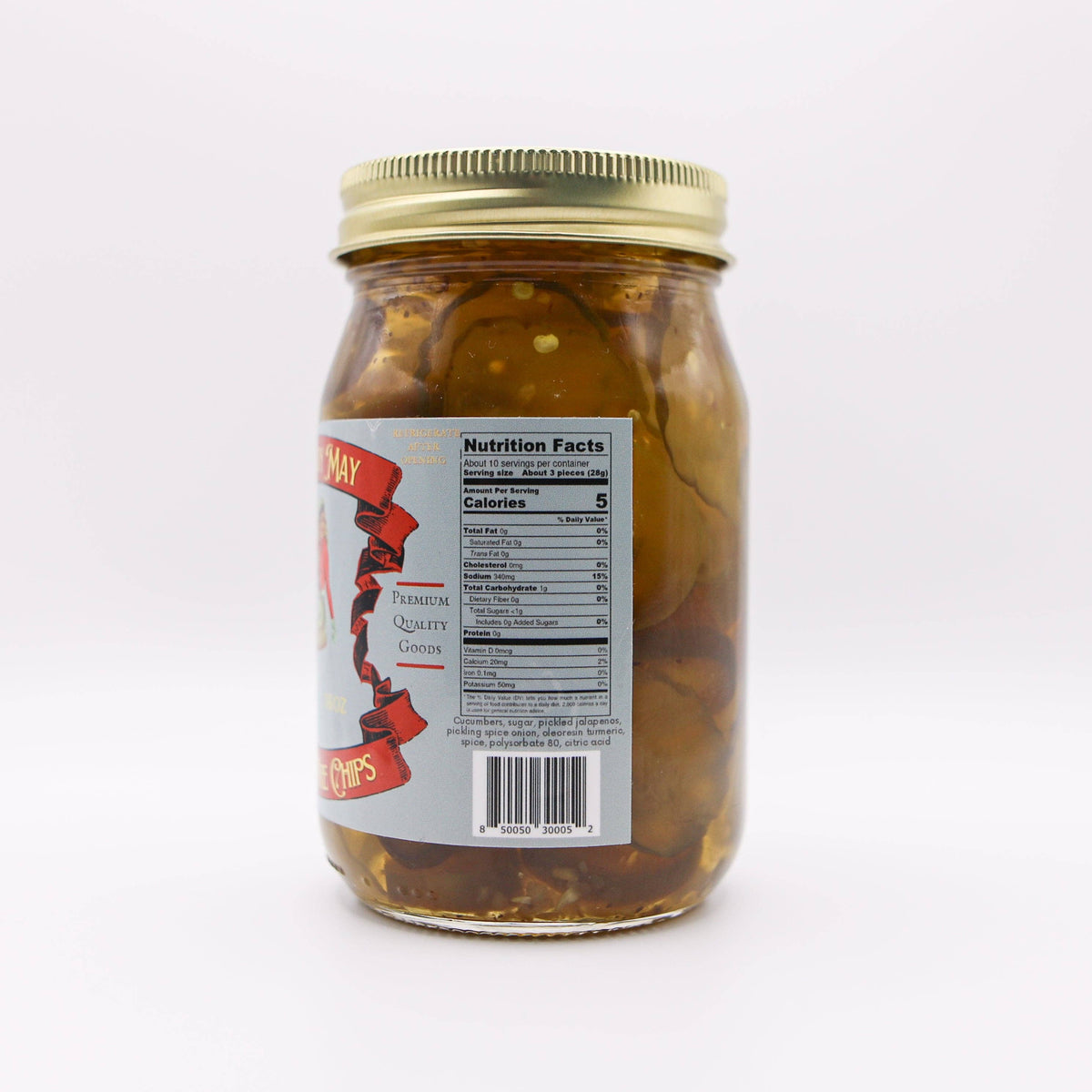 May's Market @ TLM - Sweet Fire Pickle Slices - Sweet & Spicy Chips | Small Batch Restaurant Made | Lady May - 16oz