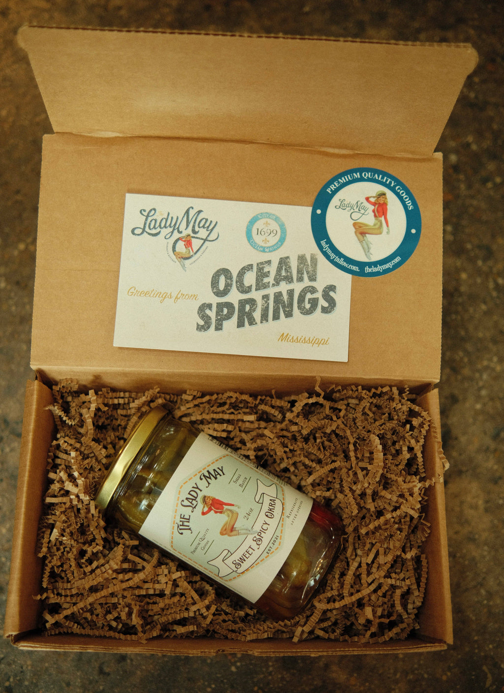 May's Market @ TLM - Sweet & Spicy Pickled Okra - Southern Style | Small Batch Restaurant Made | Lady May - 24oz