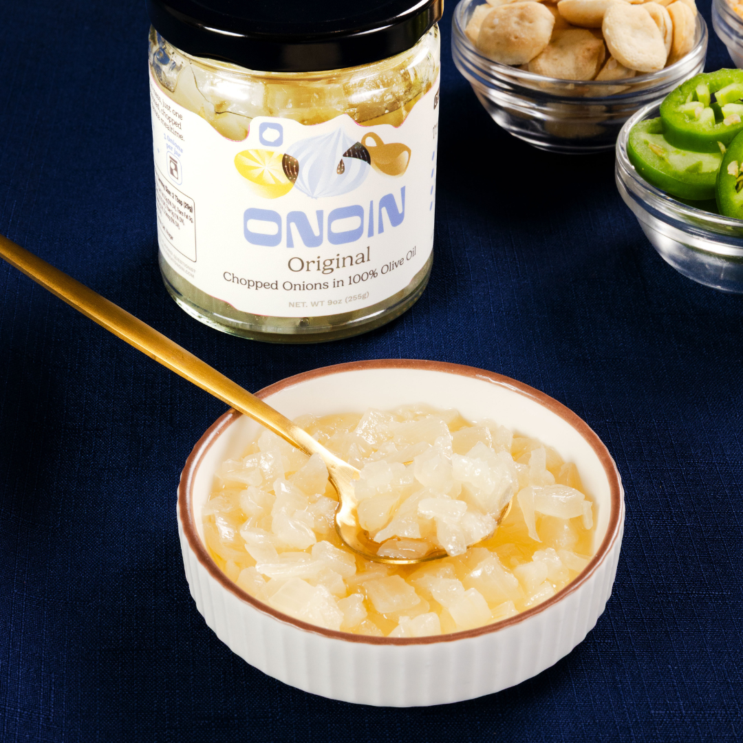 ONOIN - Chopped Onions in Olive Oil -  Gourmet Condiment & Sauce