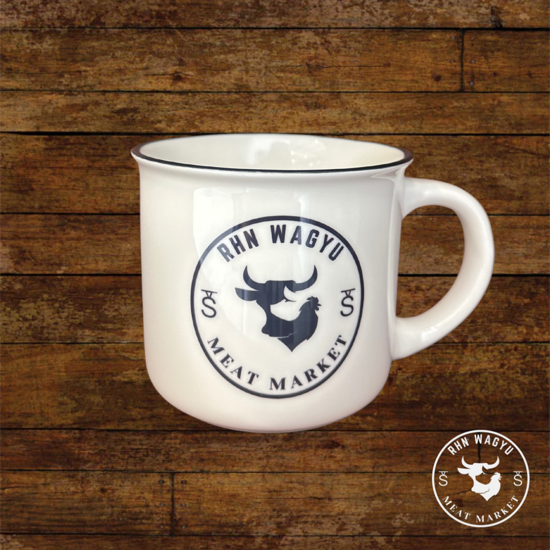 RHN Meat Market Custom Black Lip Ceramic Camper 13oz. Mug