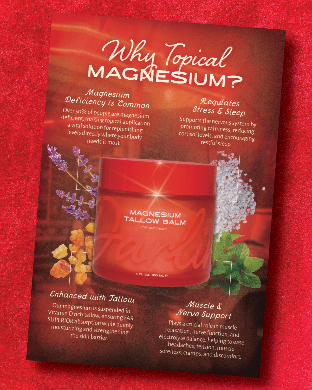 Darlin' Skincare - Magnesium Lavender Tallow Cream 4oz - Sleep, Sore Muscles