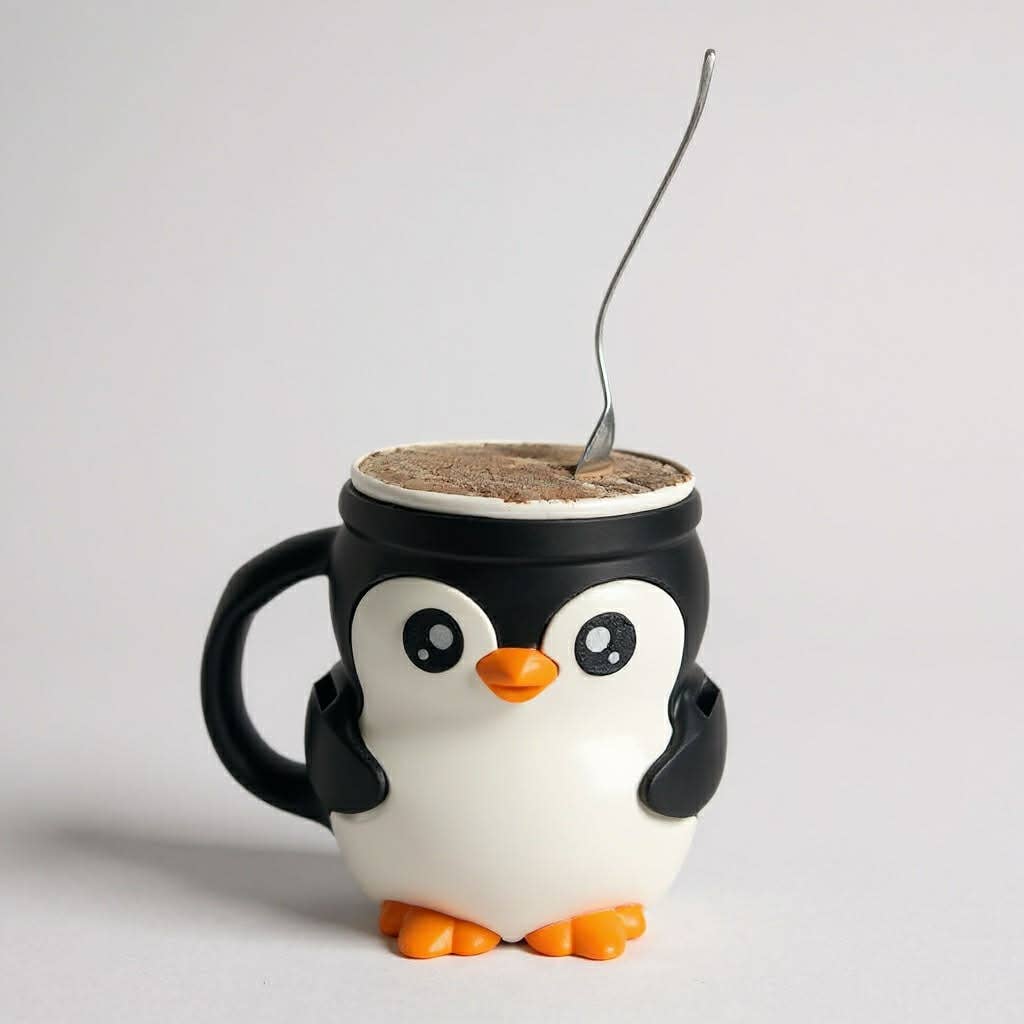 Penguin Ice Cream Pint Holder -  Loops And Layers