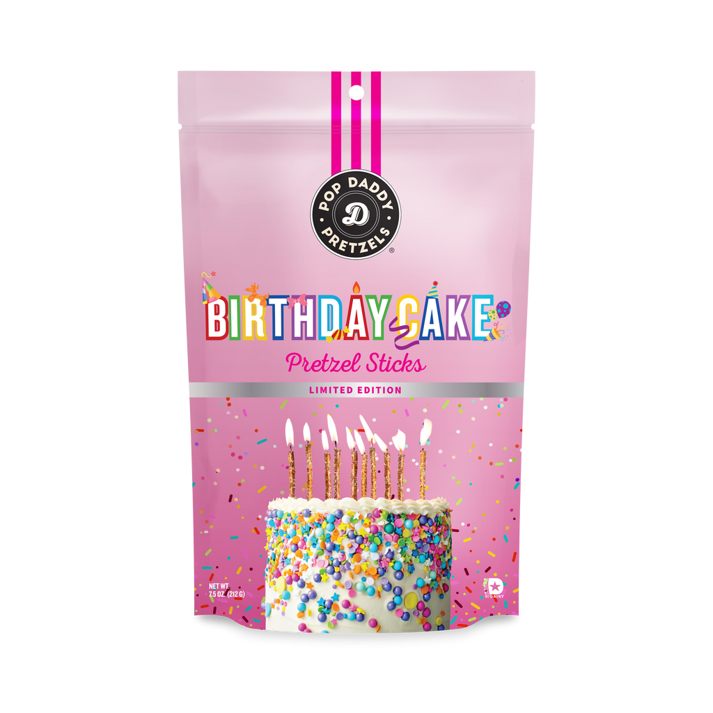 Pop Daddy - Birthday Cake Seasoned Pretzels  7.5oz