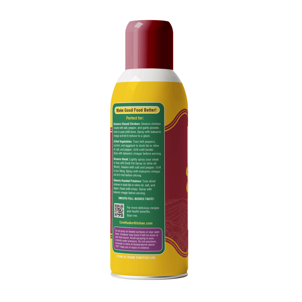 Cornhusker Kitchen Duck Fat Spray - Gourmet Balsamic Vinegar Spray