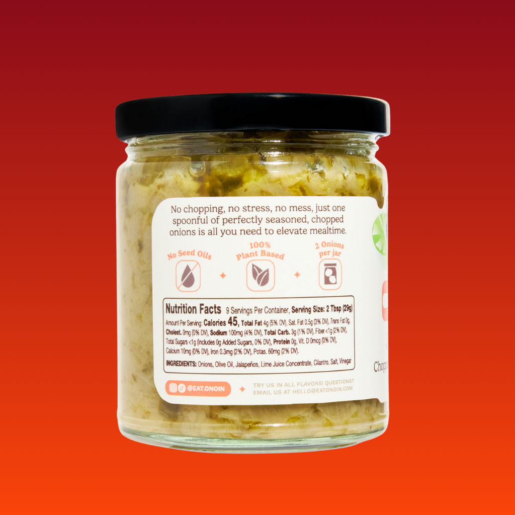ONOIN - Jalapeño Lime Chopped Onions - Gourmet Condiment & Sauce