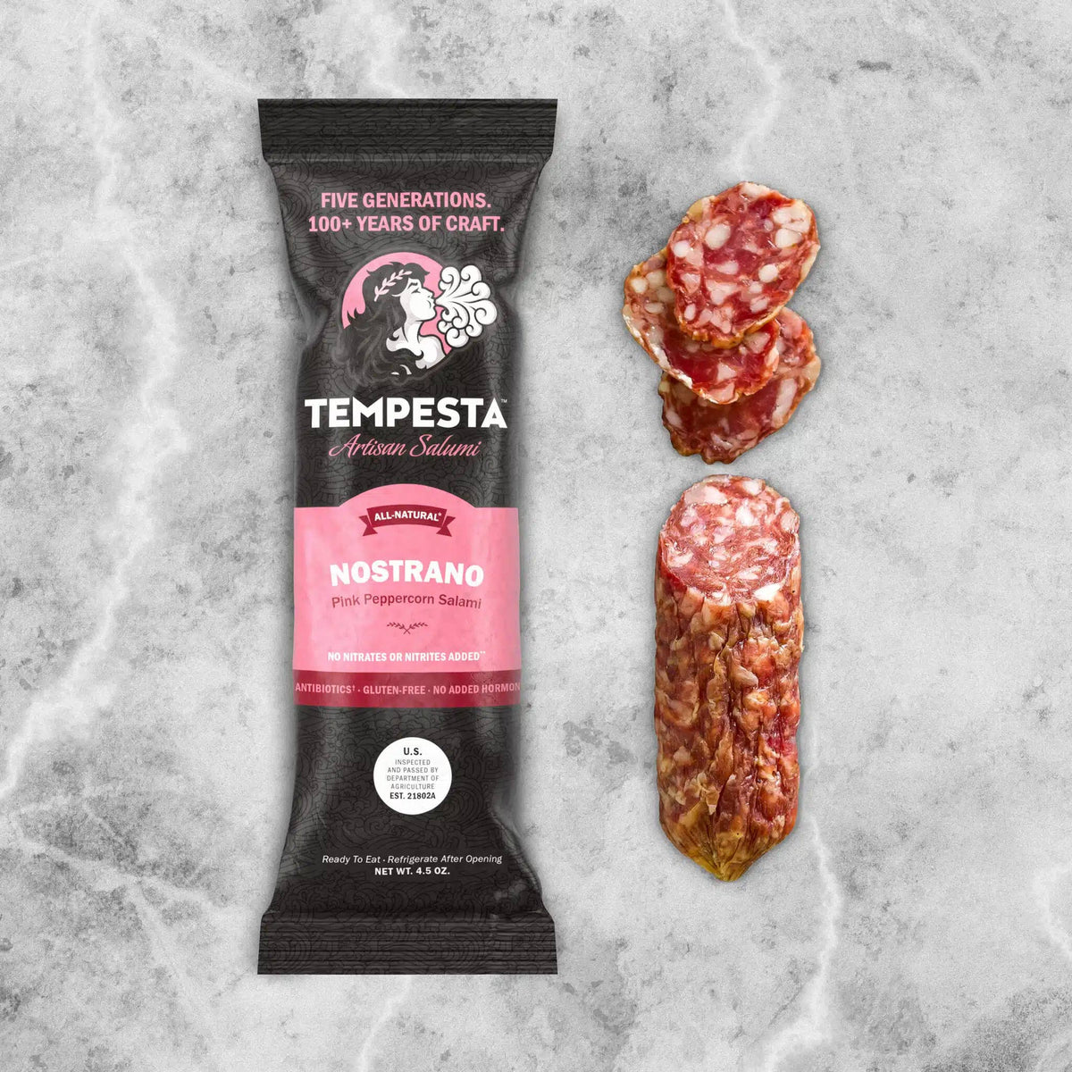 Tempesta Artisan Salumi - Nostrano (Pink Peppercorn Salami): 12/4.5oz