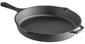 Choice 15" Pre-Seasoned Cast Iron Skillet with Helper Handle